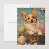 Corgi  Easter Briefkaart (Voorkant / Achterkant)