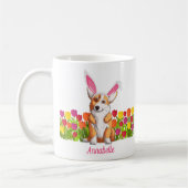 Corgi Easter Bunny Flowers Cute Personalized Koffiemok (Links)