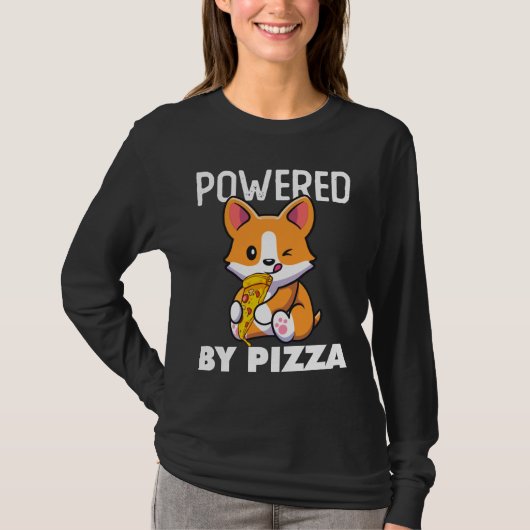 Corgi Eating Pizza Funny Corgi Pizza 88 T-shirt (Voorkant)