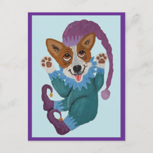 Corgi elf briefkaart