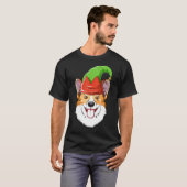 Corgi Elf Hoed Kerst Corgi T-shirt (Voorkant volledig)