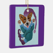 Corgi elf keramisch ornament (Rechts)