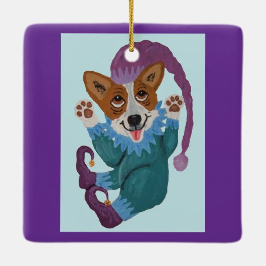Corgi elf keramisch ornament (Achterkant)
