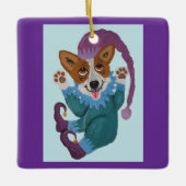 Corgi elf keramisch ornament (Voorkant)
