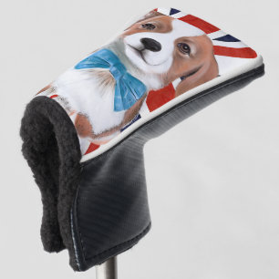 Corgi en de Engelse vlag Golfheadcover