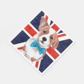 Corgi en de Engelse vlag Servetten (Hoek)