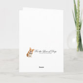 Corgi en Kerstman Feestdagen Kaart (Achterkant)