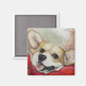 Corgi en Kerstman Magneet (Voorkant / Achterkant)