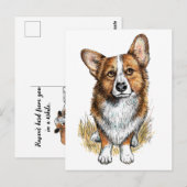 Corgi en koeien briefkaart (Voorkant / Achterkant)