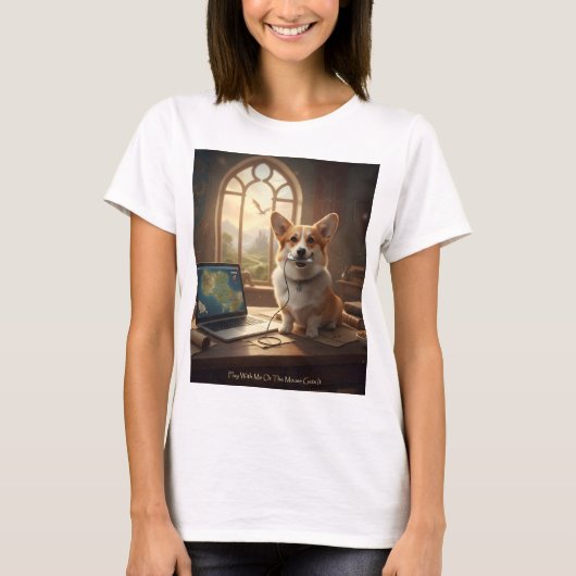 Corgi en Muis T-shirt (Voorkant)