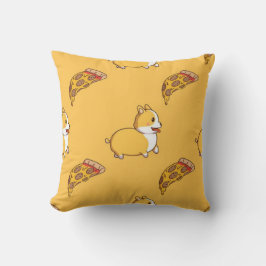 Corgi en Pizza Slice Pattern Kussen