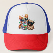 Corgi en Pug Uno Kaart spel Trucker Pet (Voorkant)