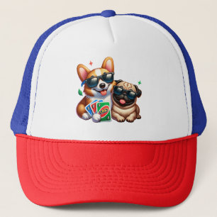 Corgi en Pug Uno Kaart spel Trucker Pet