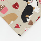 Corgi en Tri Corgi Valentijnsdag Fleece Deken (Hoek)