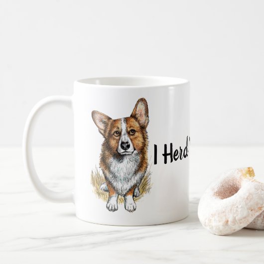 Corgi en veestapel koffiemok (Met donut)