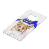 Corgi Engel Creditkaart Flessenopener (Achterkant Gekanteld)