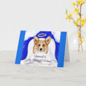 Corgi Engel Kaart (Gele Bloem)