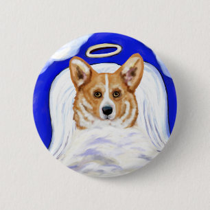 Corgi Engel Ronde Button 5,7 Cm