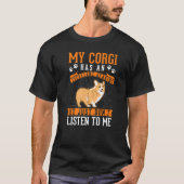 Corgi Excellent Hearing Welsh Corgi T-shirt (Voorkant)