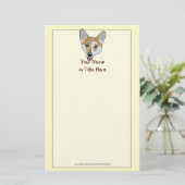 Corgi Face Stationery Briefpapier (Staand voorkant)