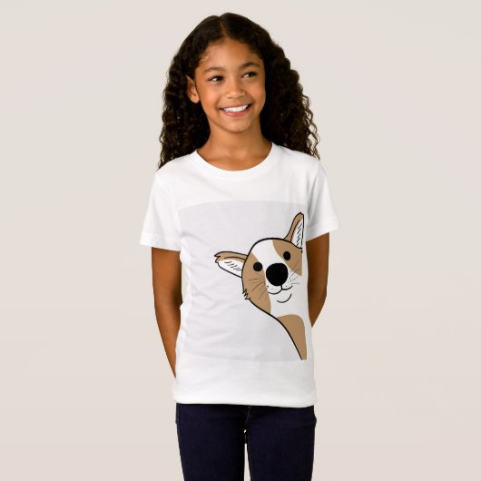 Corgi Face T-shirt (Voorkant volledig)