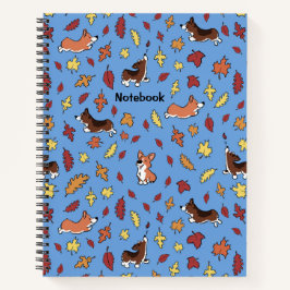 Corgi Fall laat stoffig blauw achter Notitieboek