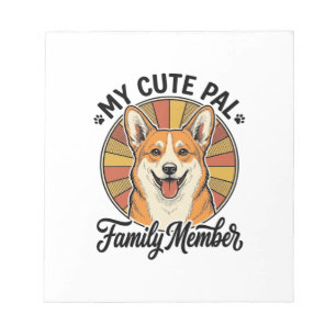 Corgi Familie Shirt Vintage Huisdierliefhebber Des Notitieblok