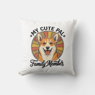 Corgi Familie T-shirt Vintage Huisdierliefhebber D Kussen