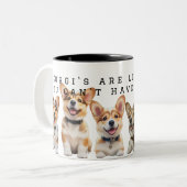 Corgi Fans Tweekleurige Koffiemok (Voorkant links)
