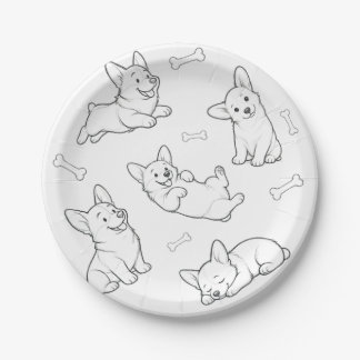 Corgi Feestborden Malse Hond Verjaardagsborden Papieren Bordje
