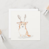 Corgi flat-kerstkaart kaart (Voorkant / Achterkant in situ)