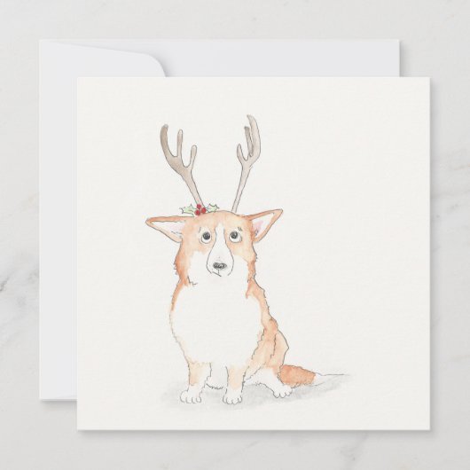 Corgi flat-kerstkaart kaart (Voorkant)