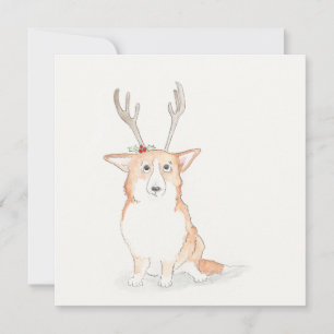 Corgi flat-kerstkaart kaart