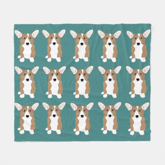 Corgi Fleece Blanket (Voorkant (Horizontaal))