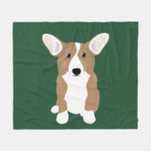 Corgi Fleece Blanket (Voorkant (Horizontaal))