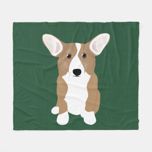 Corgi Fleece Blanket Deken (Voorkant (Horizontaal))
