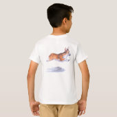Corgi flight sumie schilderij t-shirt (Achterkant volledig)