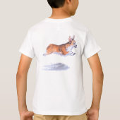 Corgi flight sumie schilderij t-shirt (Achterkant)