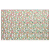 Corgi floral fabric - munt stof (Fat Quarter)