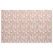 Corgi floral fabric - roze stof (Fat Quarter)