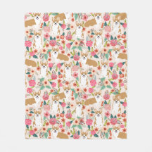 Corgi Florals deken - schattig corgi cadeau