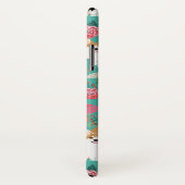 Corgi Florals i iPhone case - turquoise (Achterkant / rechts)