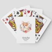 Corgi Florals World's Best Dog Mam Personalized Pokerkaarten (Achterkant)