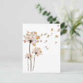 Corgi Flower Fly Dandelion Shirt Cute Dog Lover Kaart (Staand voorkant)