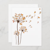 Corgi Flower Fly Dandelion Shirt Cute Dog Lover Kaart (Voorkant / Achterkant)