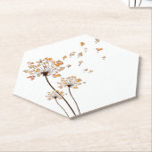 Corgi Flower Fly Dandelion Shirt Cute Dog Lover Kartonnen Onderzetters (Schuin)