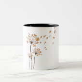 Corgi Flower Fly Dandelion Shirt Cute Dog Lover Tweekleurige Koffiemok (Center)