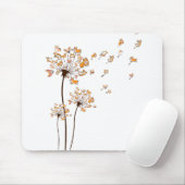 Corgi Flower Fly Dandelion Shirt Cute Hondenliefhe Muismat (Met muis)