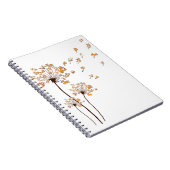 Corgi Flower Fly Dandelion Shirt Cute Hondenliefhe Notitieboek (Rechterzijde)