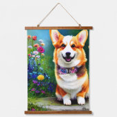Corgi Flower Garden Hangend Wandkleed (Voorkant 2)